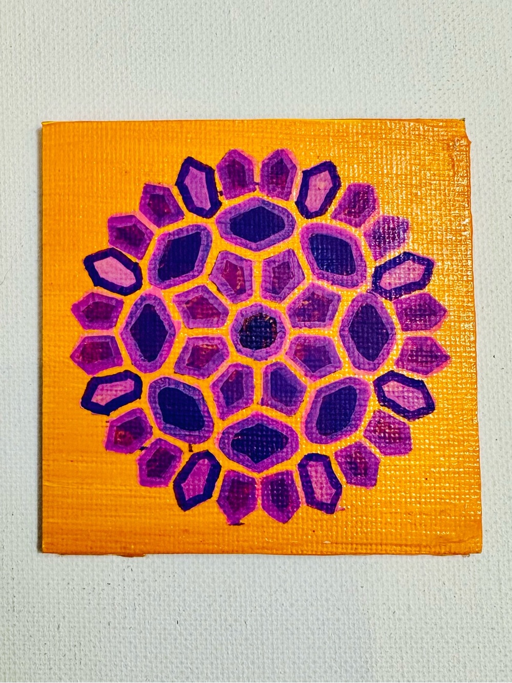 Orange & Purple Mandala Magnet